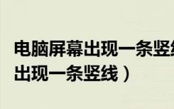 电脑屏幕出现一条竖线修要多少钱（电脑屏幕出现一条竖线）