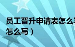 员工晋升申请表怎么写申请（员工晋升申请表怎么写）