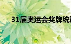 31届奥运会奖牌统计表（31届奥运会）