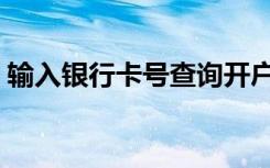 输入银行卡号查询开户行（银行账号多少位）
