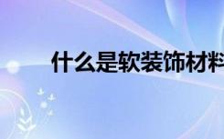 什么是软装饰材料（什么是软装饰）