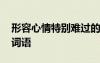 形容心情特别难过的成语 形容心情很难过的词语