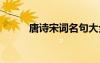 唐诗宋词名句大全 唐诗宋词名句