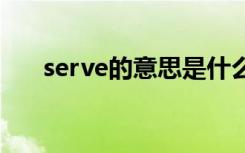 serve的意思是什么 serve的意思解释
