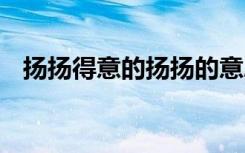 扬扬得意的扬扬的意思 扬扬得意成语解释