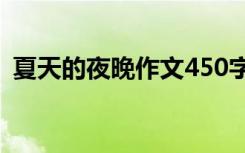 夏天的夜晚作文450字左右 夏天的夜晚作文