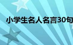 小学生名人名言30句 小学生中外名人名言