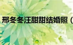 邢冬冬汪甜甜结婚照（邢冬冬和汪甜甜结婚）