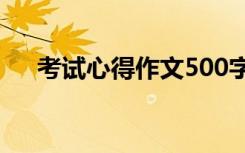 考试心得作文500字左右 考试心得作文