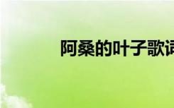 阿桑的叶子歌词 《叶子》歌词