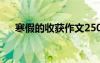 寒假的收获作文250字 寒假的收获作文