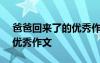爸爸回来了的优秀作文600字 爸爸回来了的优秀作文