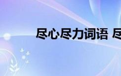 尽心尽力词语 尽心尽力成语释义