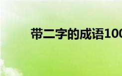 带二字的成语100个 带二字的成语