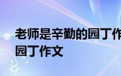 老师是辛勤的园丁作文600字 老师是辛勤的园丁作文
