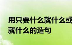 用只要什么就什么或者什么造句 用只要什么就什么的造句