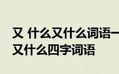 又 什么又什么词语一年级 小学一年级又什么又什么四字词语