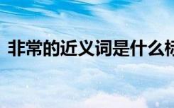 非常的近义词是什么标准答案 非常的近义词