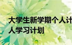 大学生新学期个人计划简短 新学期大学生个人学习计划