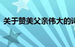 关于赞美父亲伟大的诗 赞美父亲伟大的诗句