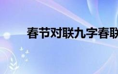 春节对联九字春联 春节对联九字(2)