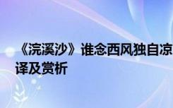 《浣溪沙》谁念西风独自凉? 浣溪沙谁念西风独自凉原文翻译及赏析