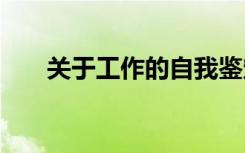 关于工作的自我鉴定 工作的自我鉴定
