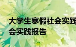 大学生寒假社会实践报告总结 大学生寒假社会实践报告