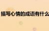 描写心情的成语有什么? 描写心情的成语收集