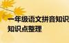 一年级语文拼音知识点总结 一年级汉语拼音知识点整理