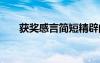 获奖感言简短精辟的句子 精辟的句子
