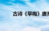 古诗《早梅》唐齐己 唐诗《早梅》