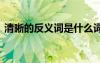 清晰的反义词是什么词 清晰的反义词是什么