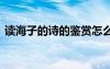 读海子的诗的鉴赏怎么写 读海子的诗的鉴赏