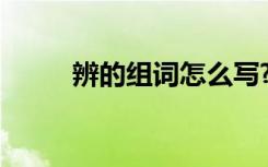 辨的组词怎么写? 辨的组词及造句