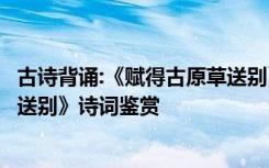 古诗背诵:《赋得古原草送别》(白居易) 白居易《赋得古原草送别》诗词鉴赏
