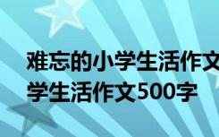 难忘的小学生活作文500字运动会 难忘的小学生活作文500字