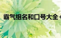 霸气组名和口号大全+图片 霸气组名和口号