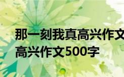 那一刻我真高兴作文500字作文 那一刻我真高兴作文500字