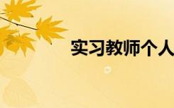 实习教师个人实习工作总结