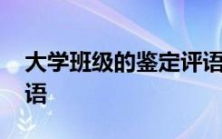 大学班级的鉴定评语大全 大学班级的鉴定评语