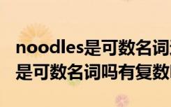 noodles是可数名词还是不可数名词 noodle是可数名词吗有复数吗