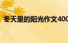 冬天里的阳光作文400字 冬天里的阳光作文