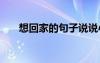 想回家的句子说说心情 想回家的句子
