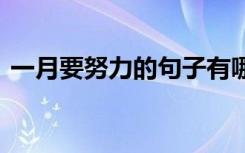 一月要努力的句子有哪些 一月要努力的句子