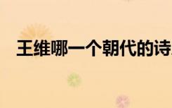 王维哪一个朝代的诗人 王维哪个朝代的人