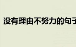 没有理由不努力的句子说说 努力的句子说说
