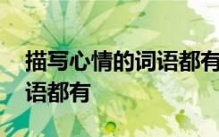 描写心情的词语都有哪些成语 描写心情的词语都有