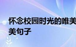 怀念校园时光的唯美句子 怀念校园青春的优美句子