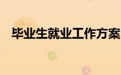 毕业生就业工作方案 毕业生就业工作计划